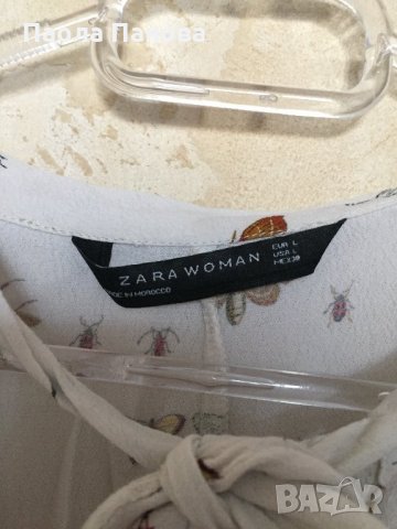 Дамска ефирна блуза/риза Zara women , снимка 3 - Ризи - 26849659