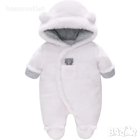Бебешки пухкав космонавт 9-12м / 12-18м, VINE BABY/PONY MIYA бяло със сиво мече