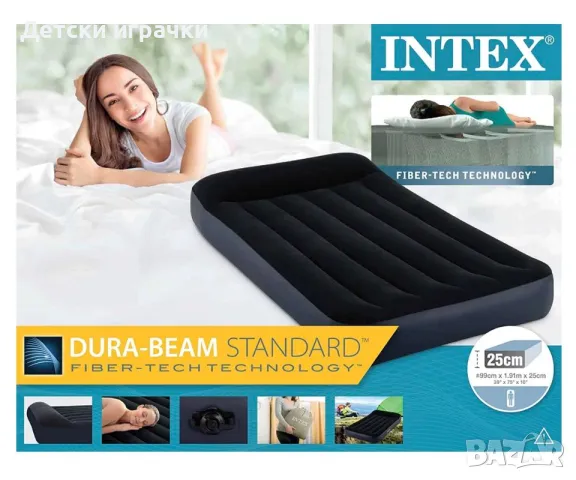 Надуваем матрак INTEX, 99х191х25 см, Classic Pillow Rest, снимка 7 - Надуваеми легла - 50075930