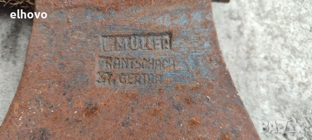 Стара брадва Muller#1, снимка 7 - Антикварни и старинни предмети - 52571400