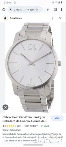 Продавам часовник Calvin Klein K2G211, снимка 6 - Мъжки - 39118529