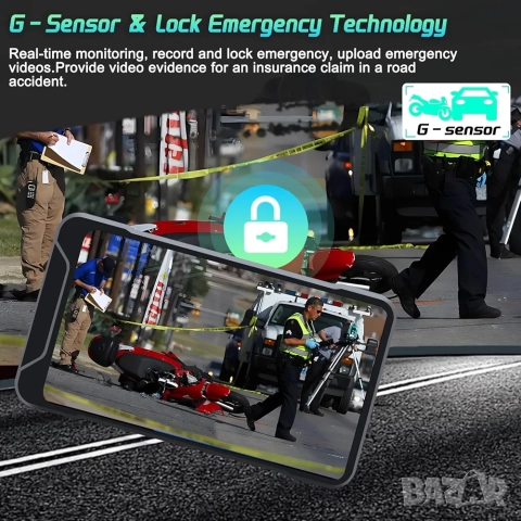 Навигация и видеорегистратор с Apple car play и Android Auto за мотоциклети и скутери , снимка 6 - Аксесоари и консумативи - 52966386