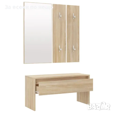 Комплект мебели за антре, дъб сонома, инженерно дърво