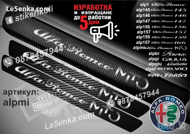 ПРАГОВЕ карбон Alfa Romeo TONALE фолио стикери alpt, снимка 13 - Аксесоари и консумативи - 44167393
