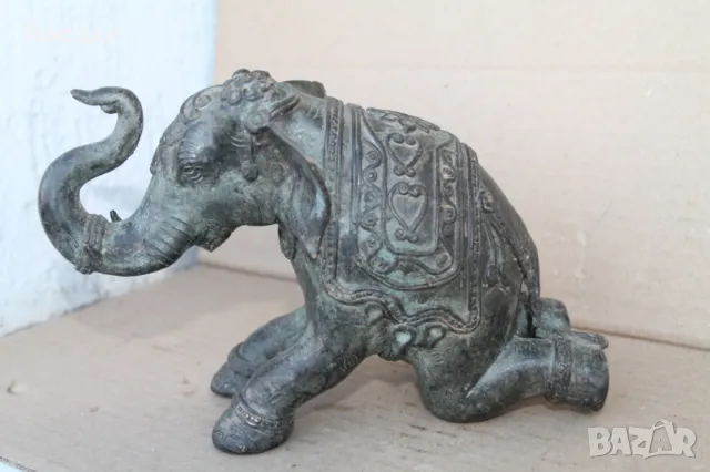 Месингова фигура ''Слон'', снимка 8 - Антикварни и старинни предмети - 47471100