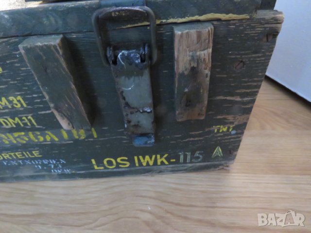 Стар военен сандък, Армеиски сандък за 6 противопехотни скачащи мини  DM 31 - 1962 г армейски, снимка 5 - Антикварни и старинни предмети - 27818427