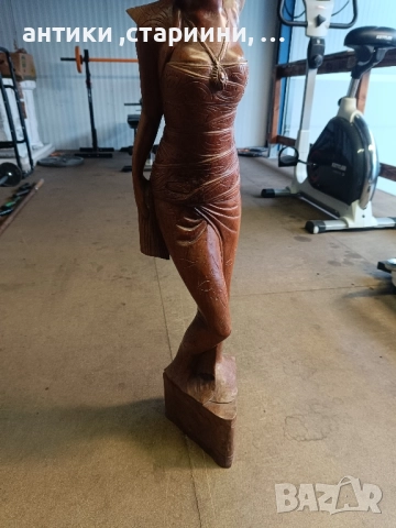 голяма дървена статуетка от масивно дърво!, снимка 11 - Статуетки - 52167017