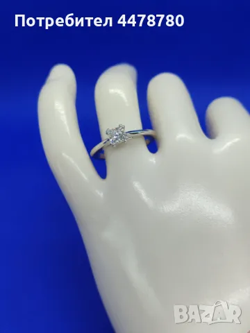 Годежен пръстен с Диамант 0.61ct., снимка 6 - Пръстени - 50401152