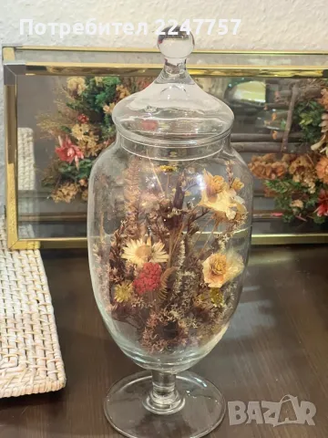 Ваза със сухи цветя, снимка 4 - Вази - 47577053