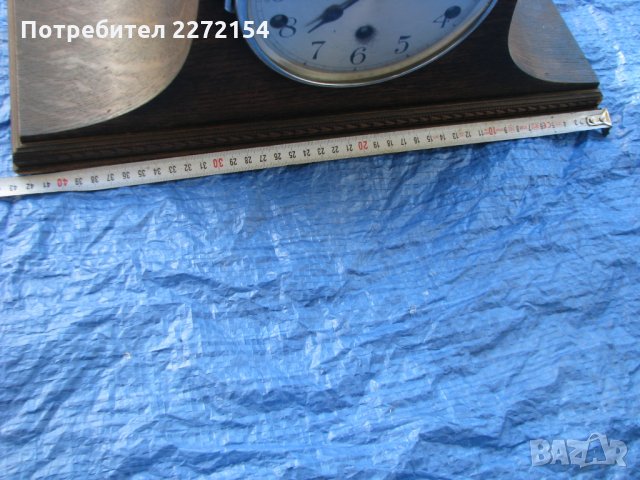 Британски каминен часовник бие през 15 мин, снимка 6 - Антикварни и старинни предмети - 28466238