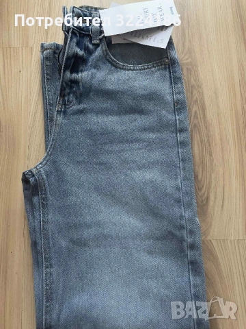 НОВИ! Дънки с етикет висока талия, ХС размер, снимка 3 - Дънки - 53055371