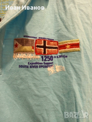 Оригинална фланелка с яка Napapijri, снимка 9 - Тениски - 51661843