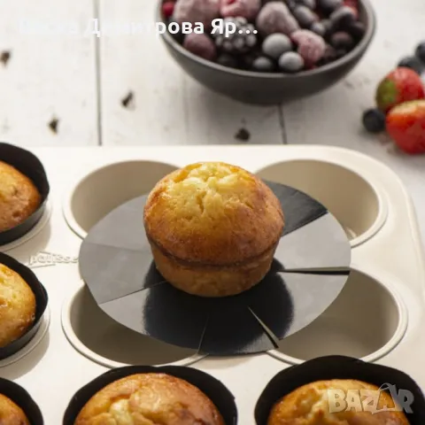 Подложки за мъфини 12бр. NoStik, 5см.,  до 260°, черен, в плик, снимка 2 - Форми - 50436012