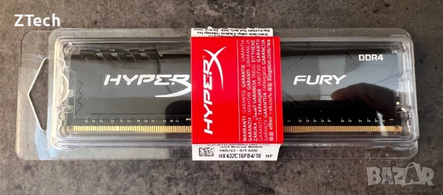 Kingston Fury HyperX 16GB 3200MHz DDR4 Ram Памет, снимка 1