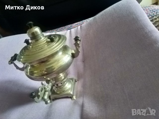 Самовар 1970г СССР декоративен миниатюрен за украса, снимка 2 - Антикварни и старинни предмети - 44050528
