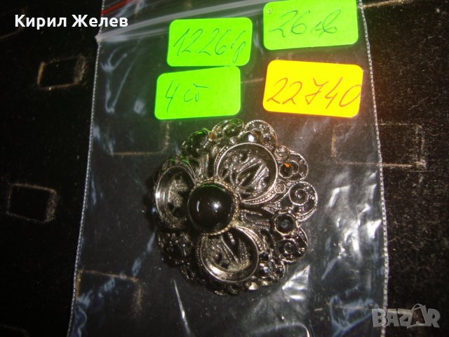 СКЪПОЦЕННА АРТ-ДЕКО СТИЛ СТАРА ФИЛИГРАННА БРОШКА РЕТРО БИЖУ 22740, снимка 4 - Антикварни и старинни предмети - 33127370