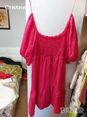Къса розова рокля ,S, снимка 5 - Рокли - 50990531