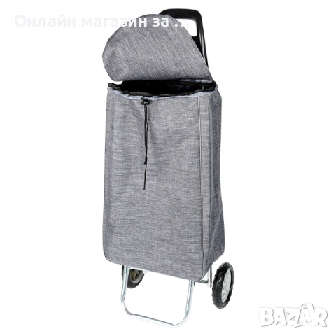 Пазарска количка, голям капацитет 30 кг, лека конструкция, подвижна чанта, размери 28x38x96 см 48932, снимка 6 - Чанти - 53232512