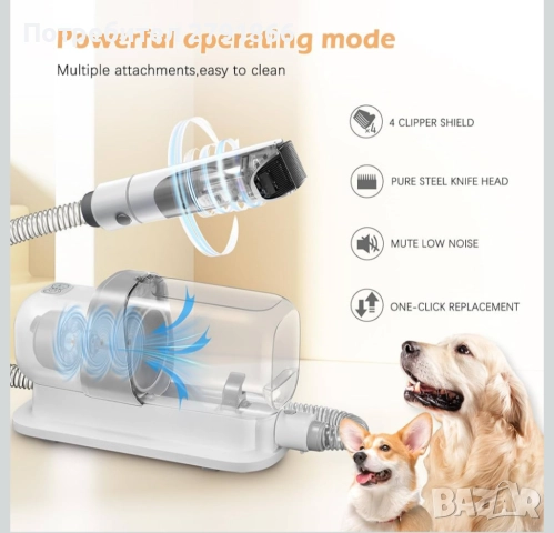 Комплект прахосмукачка за груминг на домашни любимци 2.3L , снимка 5 - За кучета - 52167025