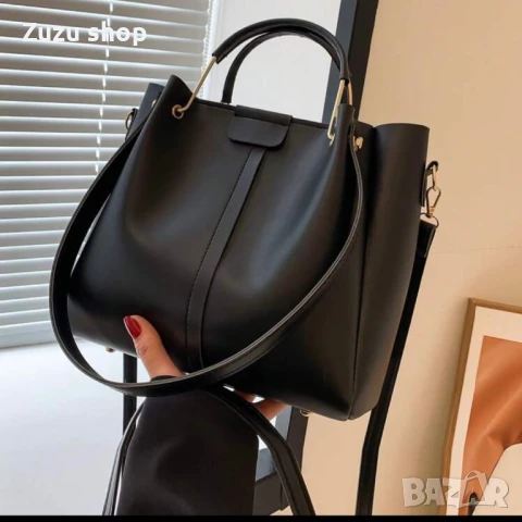 Дамска черна чанта