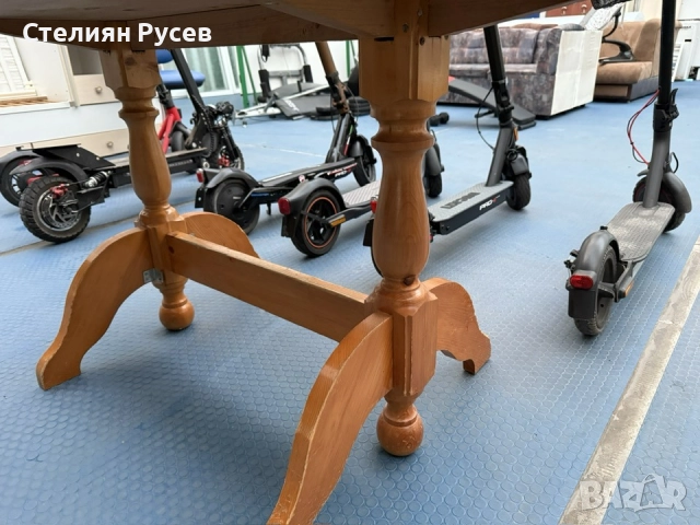 0312  ЧАМ дървена трапезна маса  68/138 см -цена 152лв или 77,72 евро d+ -НЕ СЕ разтяга  78см висока, снимка 7 - Маси - 52646403