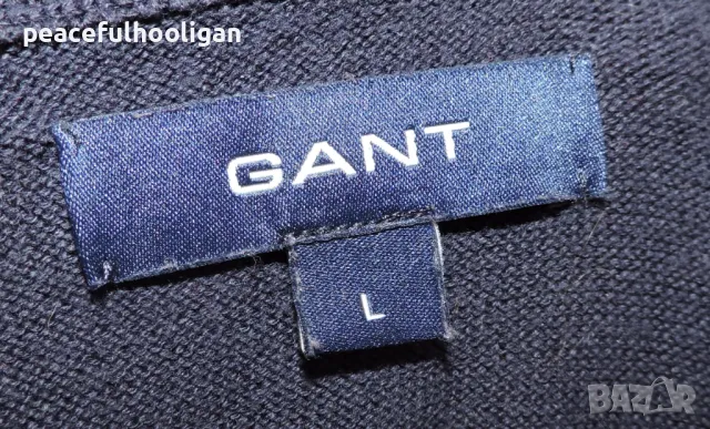 Gant - мъжки оригинален раиран пуловер размер  L, снимка 10 - Пуловери - 48482387