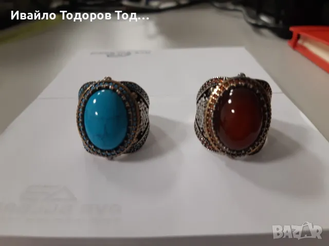 Масивни мъжки бутикови сребърни пръстени с позлата ръчна изработка, снимка 13 - Пръстени - 47853721