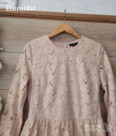 Бежова кукленска рокля , снимка 4 - Рокли - 48471901