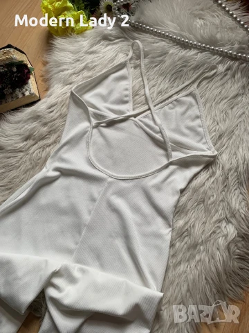 Бял рипсен гащеризон, снимка 3 - Гащеризони - 50867552