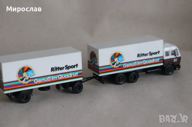 HERPA  1:87 H0 MERCEDES BENZ КАМИОН TIR МОДЕЛ КОЛИЧКА, снимка 7 - Колекции - 49651099