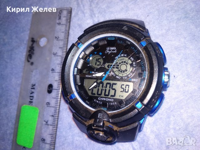 LEE COOPER ORIGINAL HRONO РЯДЪК МОДЕЛ МАРКОВ ЕЛЕКТРОНЕН КВАРЦОВ ЧАСОВНИК РАБОТЕЩ 37116