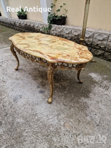 Страхотна антикварна белгийска холна маса бронз оникс , снимка 6 - Антикварни и старинни предмети - 52113580