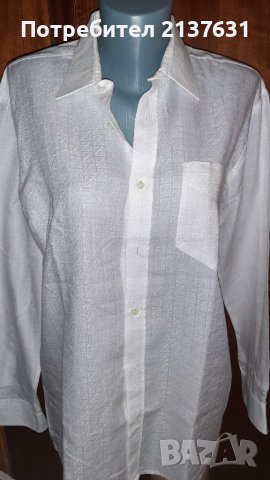 МЪЖКА Бяла РИЗА  - Размер L , снимка 2 - Ризи - 36808033