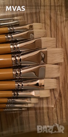 Четки за рисуване естествен косъм 12 бр комплект, снимка 2 - Ученически пособия, канцеларски материали - 28987262