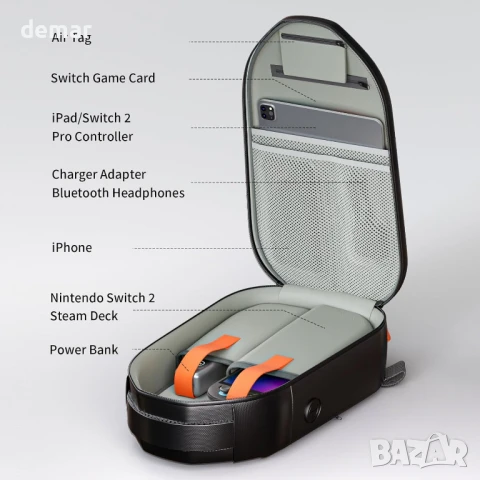 Чанта COOWPS Sling за Nintendo Switch 2 (2025)/Switch OLED/Steam Deck, снимка 2 - Аксесоари - 50942017