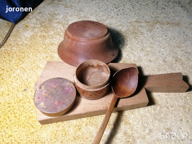 Старинна дървена посуда, снимка 6 - Прибори за хранене, готвене и сервиране - 53575143