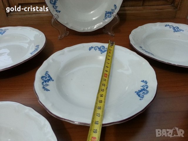 Стар български порцелан чинии дълбоки, снимка 3 - Антикварни и старинни предмети - 33422938