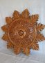 Дърворезба, розета (слънце) за таван, снимка 3