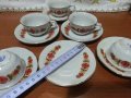 Стар български порцелан чашки за кафе барок , снимка 2