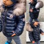 Детско яке за малък малчуган Монклер синьо, снимка 1 - Детски якета и елеци - 27122895