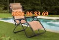 Градински сгъваем шезлонг, градински стол + поставка за телефон и чаша, снимка 3