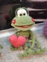 Подаръци за Св. Валентин. Плетена играчка Жаба, ръчно изработени, прекрасен подарък, снимка 1