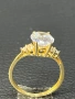 Златен пръстен венчална халка кубичен циркон ЧИСТО НОВ Gold halka venchalna prasten, снимка 2