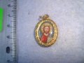 СТАРА ПОЗЛАТЕНА ПРАВОСЛАВНА ДВУСТРАННА ИКОНКА 27528, снимка 4