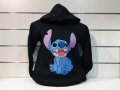 Нов мъжки суичър с дигитален печат Стич (Stitch) в черен цвят, снимка 6