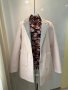 Чисто ново, стилно и елегантно дамско палто в розово и сиво, размер L
