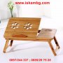 Бамбукова маса за лаптоп с охладител Bamboo Table, снимка 2