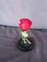 Изкуствена роза с дървена основа LED осветление. 3 ААА, снимка 7