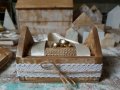Дървена кутийка за халки - сватбени аксесоари 