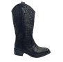 Дамски кожени ботуши от колекцията Western Boot на Zoe, черни, снимка 1 - Дамски ботуши - 43430529